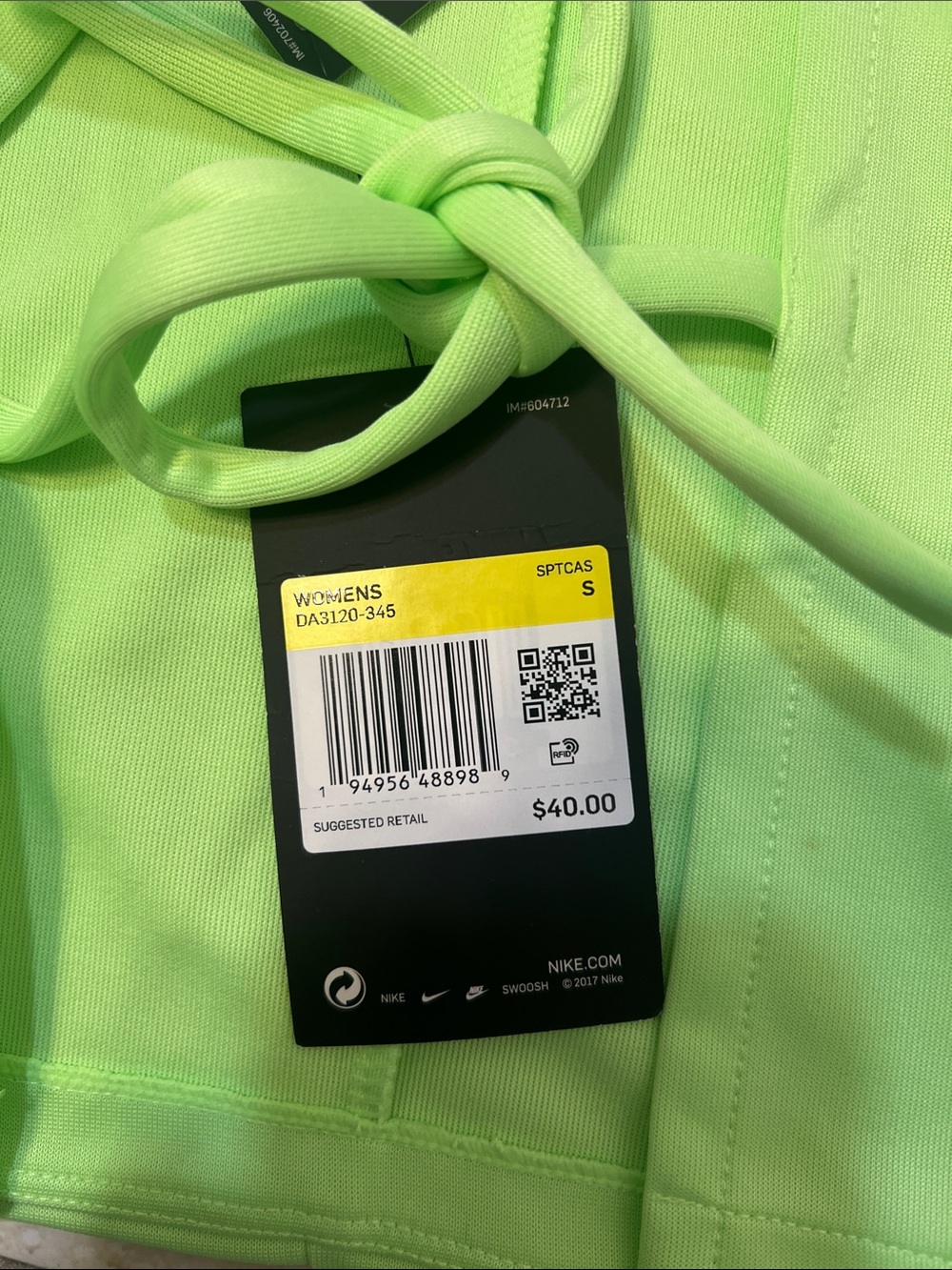 Nike Neon Lime Tank. Open back. Size small - Picture 3 of 7